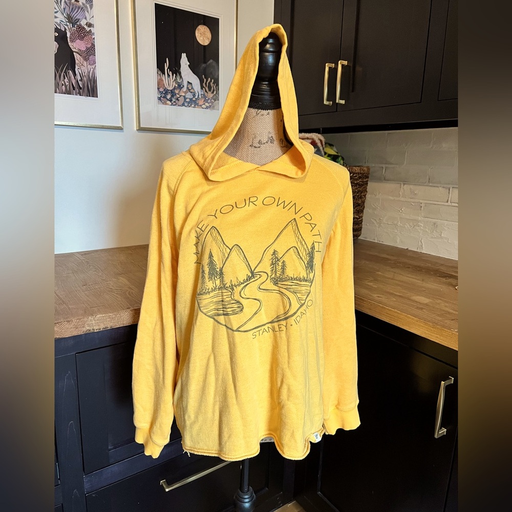 “Make your own path” Yellow Hooded Sweatshirt